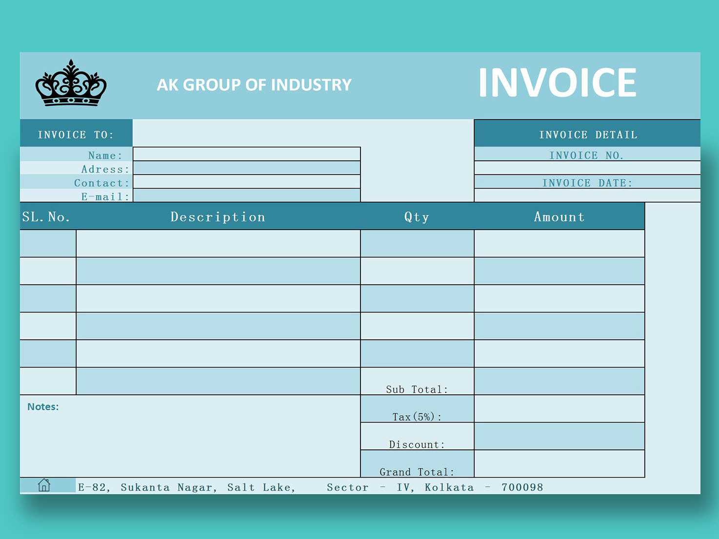 wps invoice template