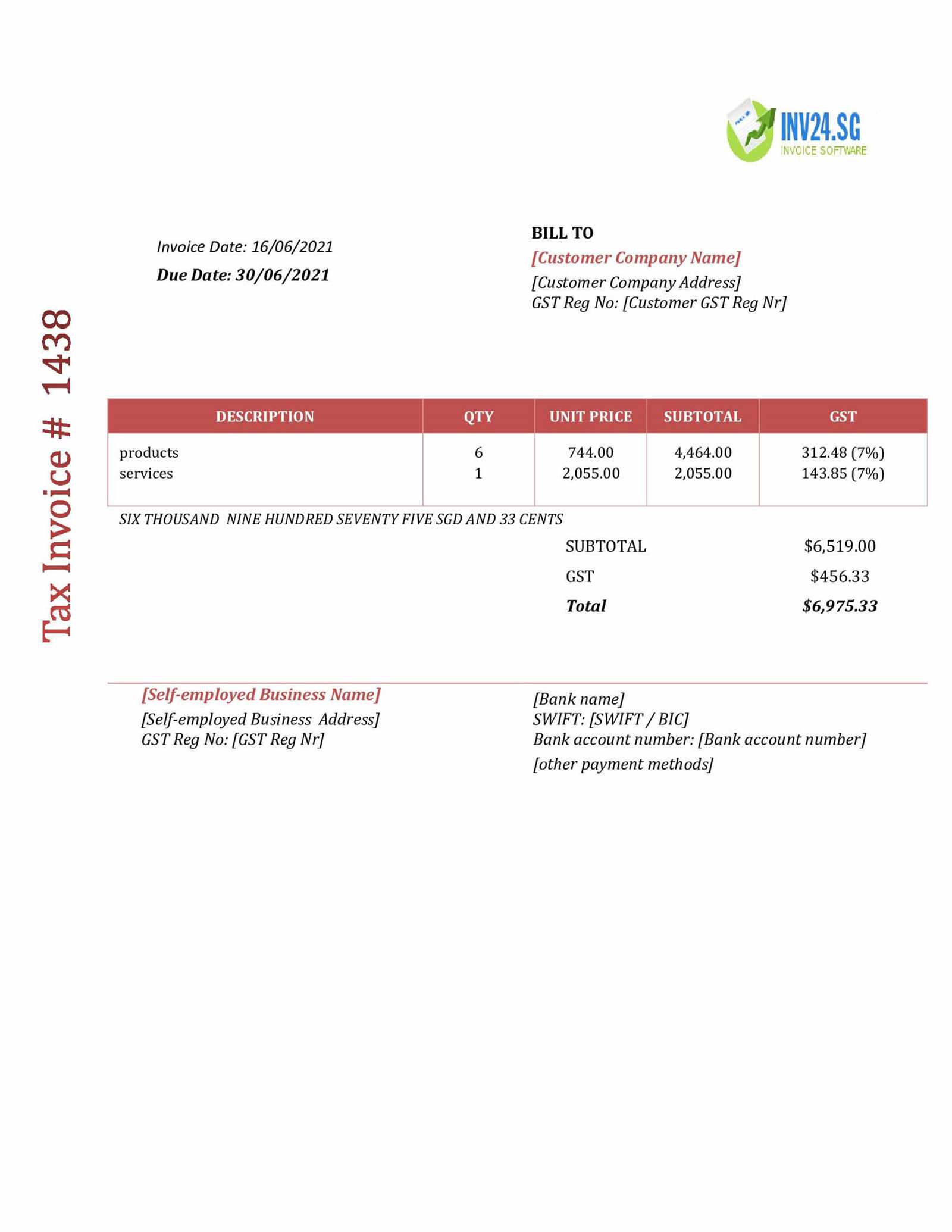 freelancer invoice template word