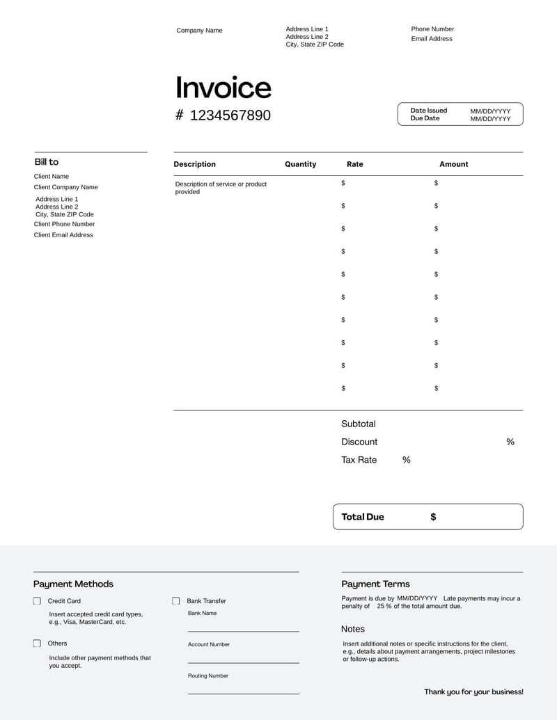 labour invoice template word