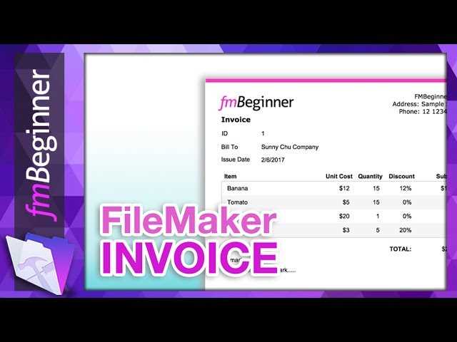 filemaker pro invoice templates free