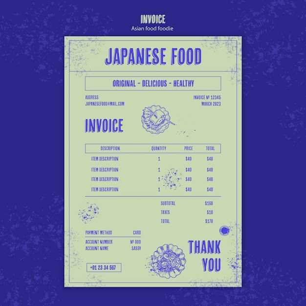 chinese invoice template