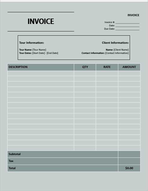 personal service invoice template