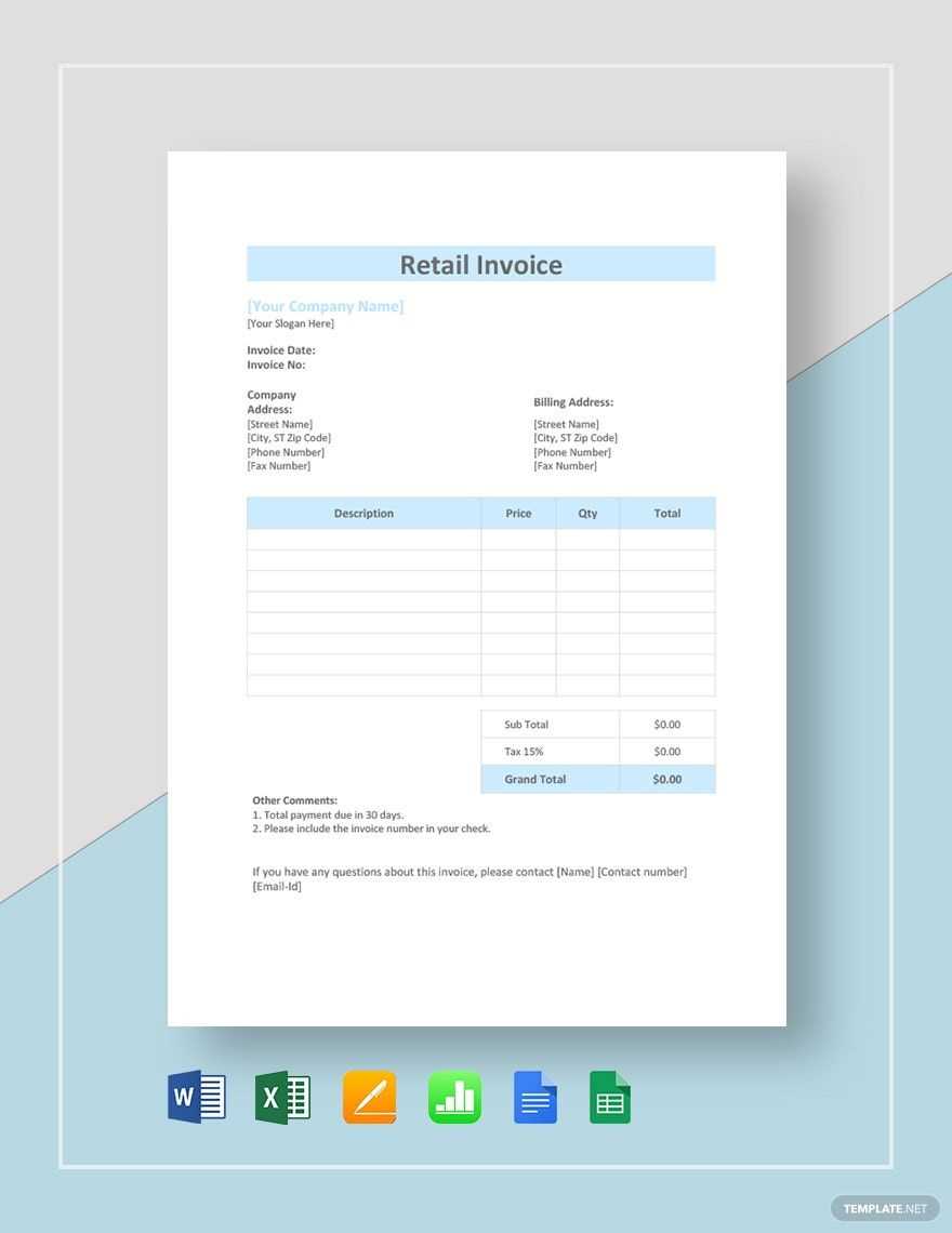 retail invoice template