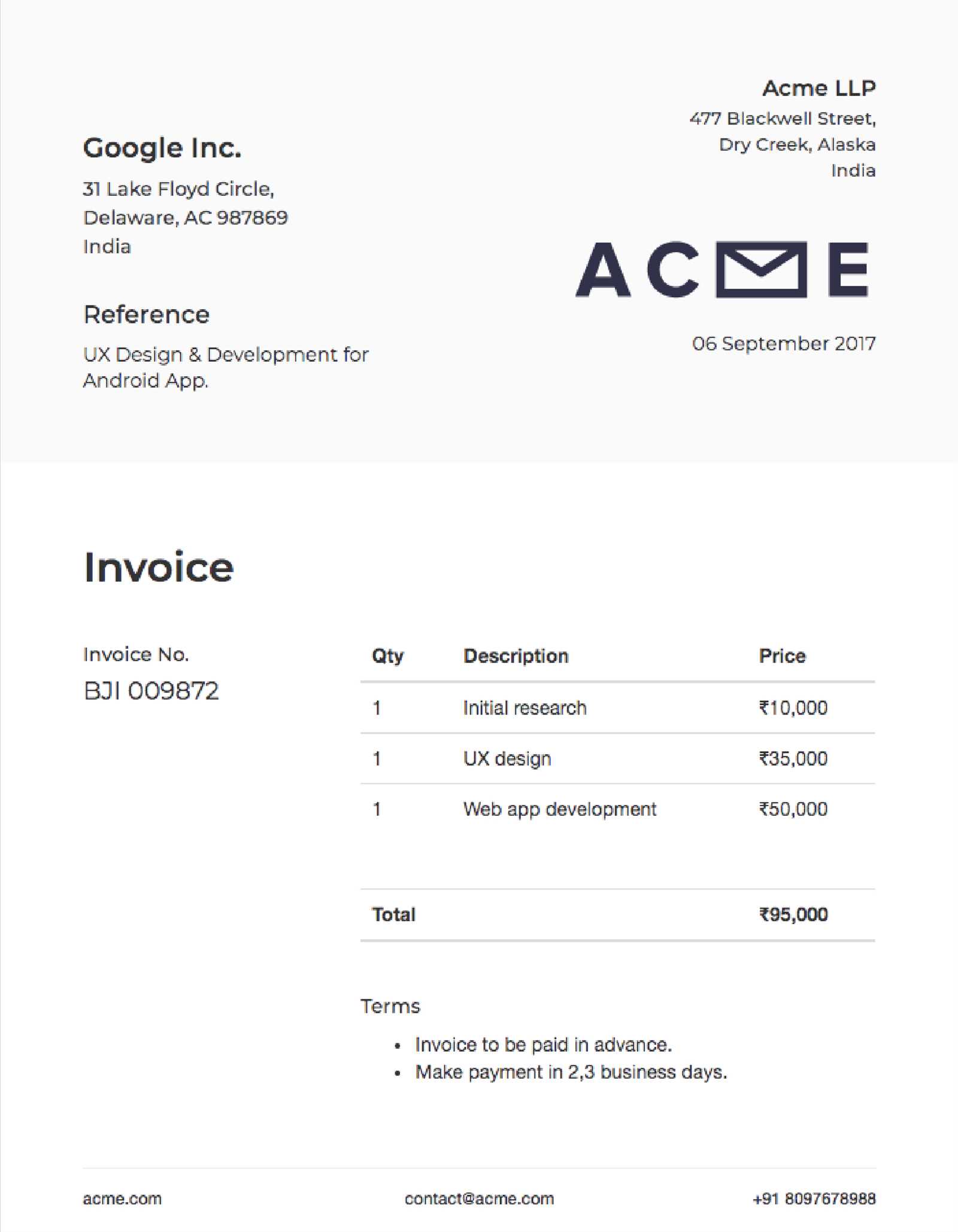 bootstrap invoice template free