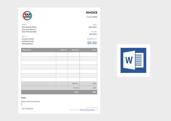 invoice template word free download