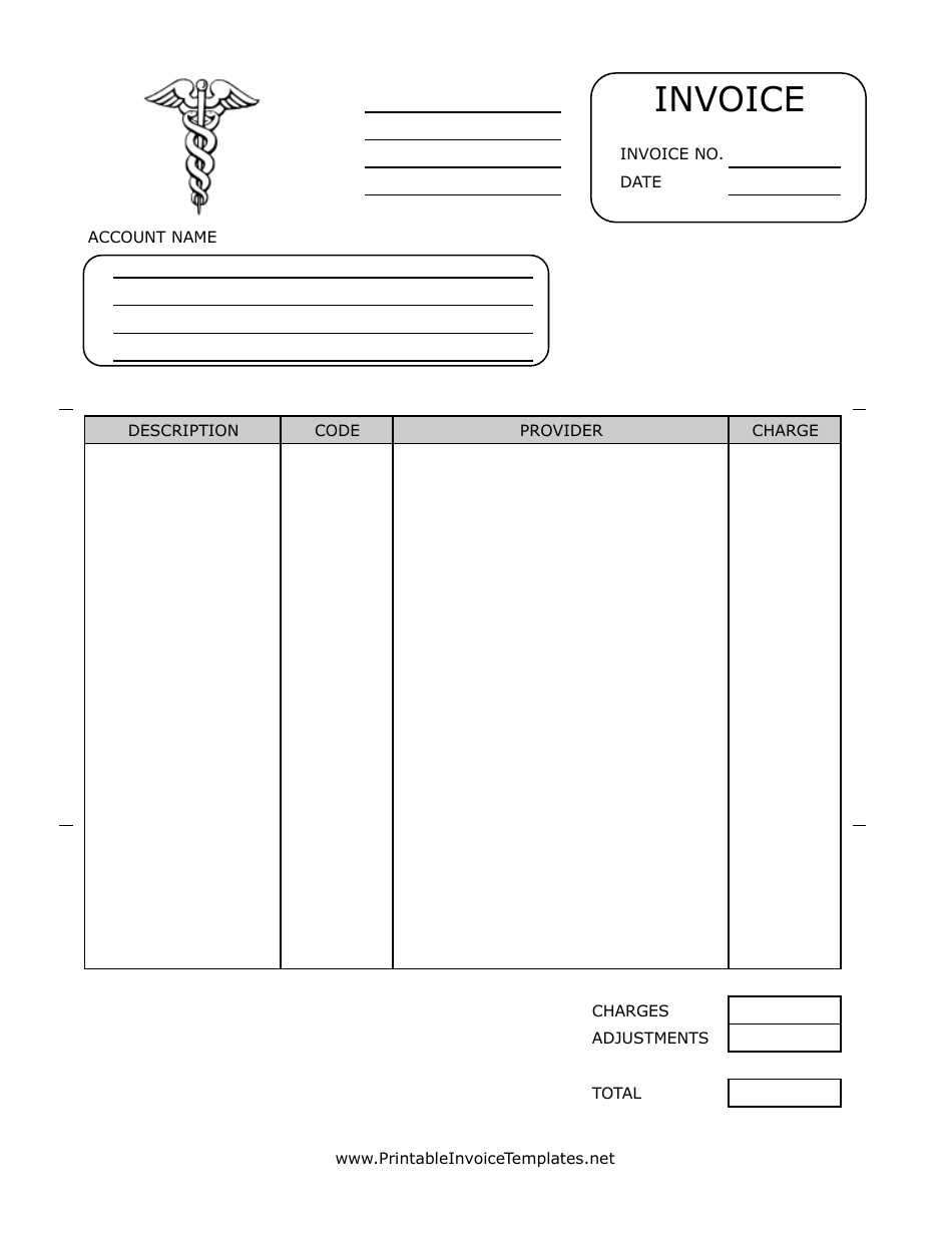 health care invoice template