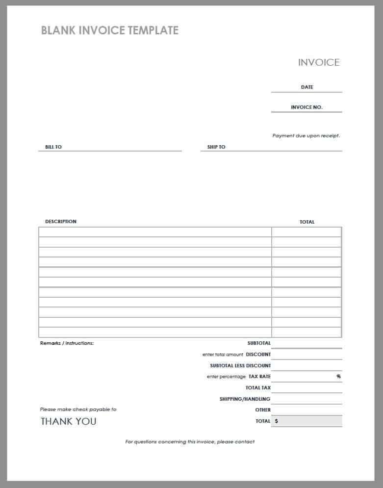 free labor invoice template