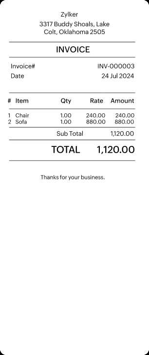 zoho invoice template