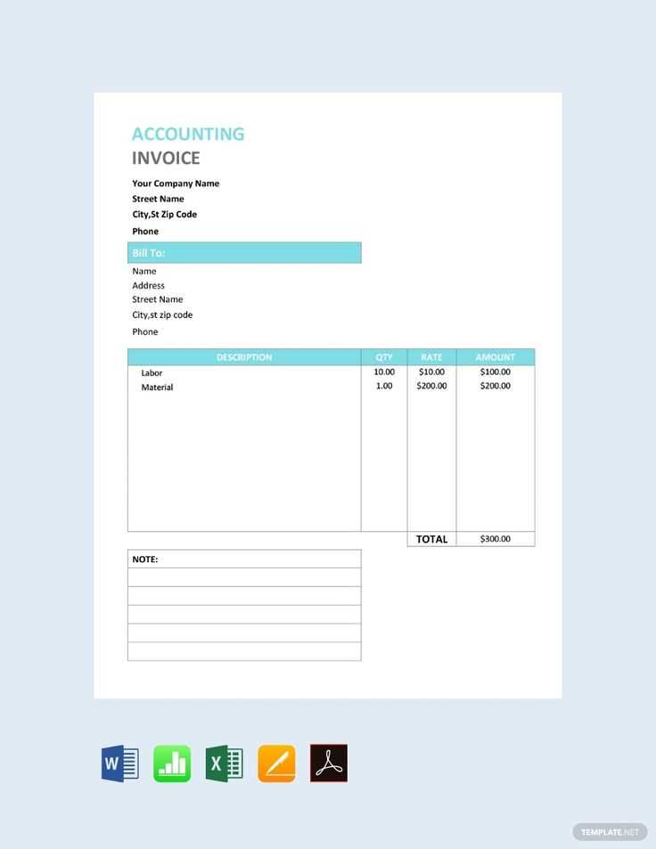 pages invoice template free