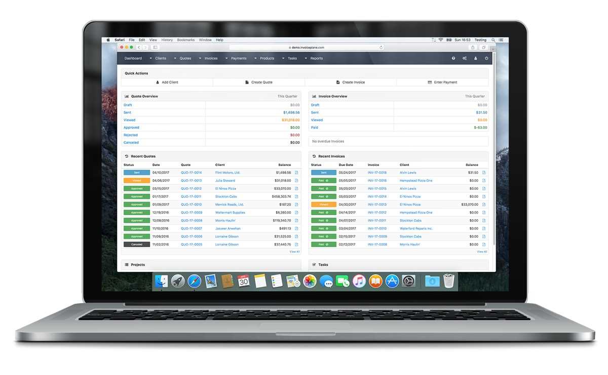 open source invoice template