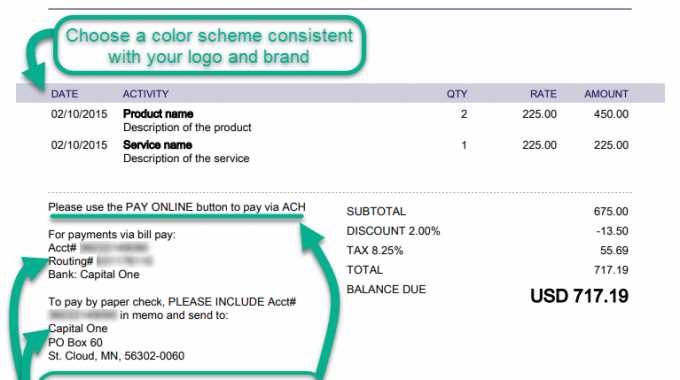 wire transfer invoice template