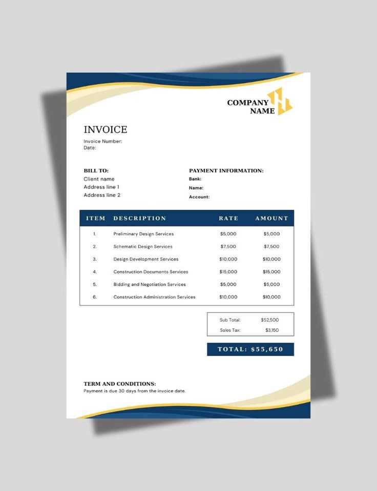 client invoice template