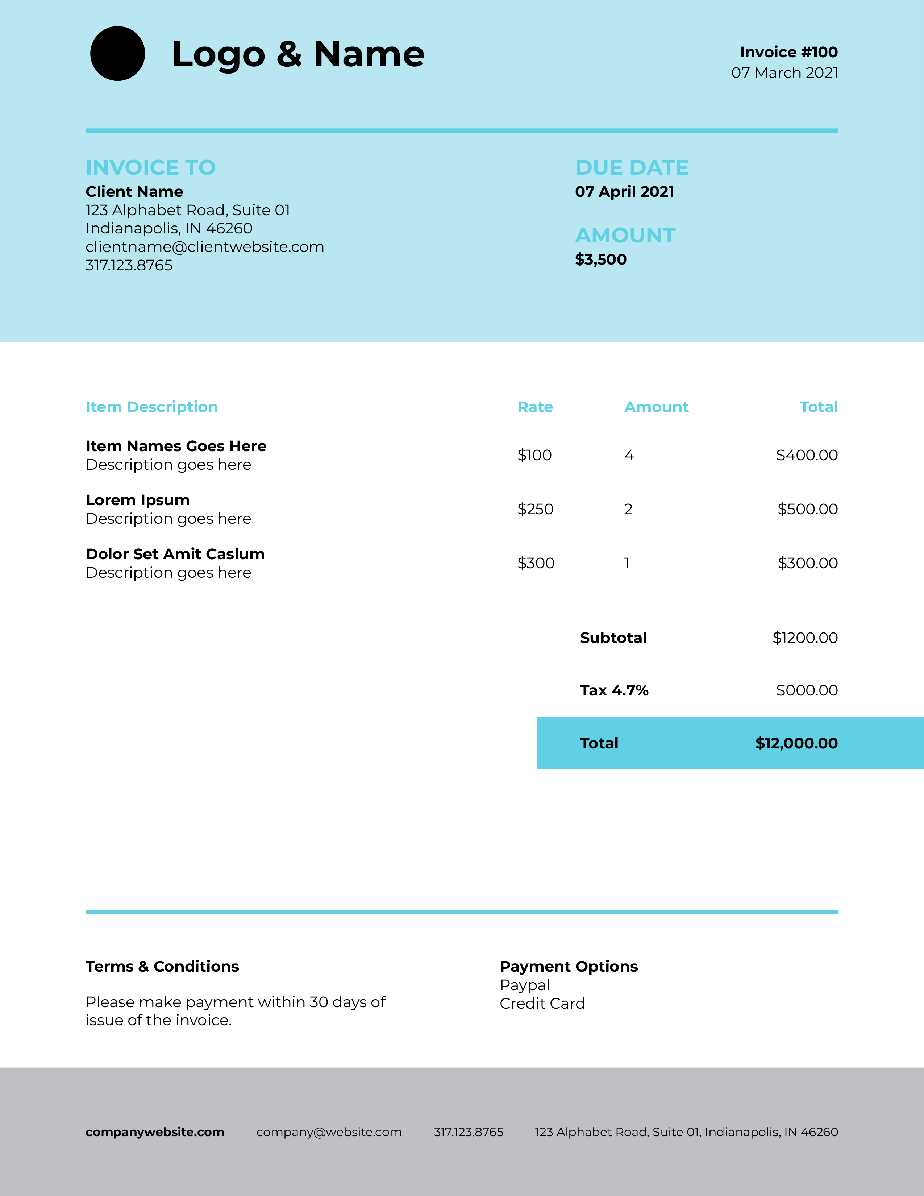 free invoice html template bootstrap