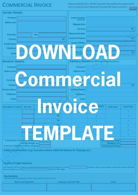 customs invoice template uk