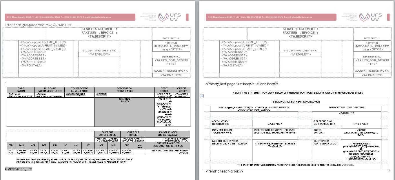 invoice template rtf