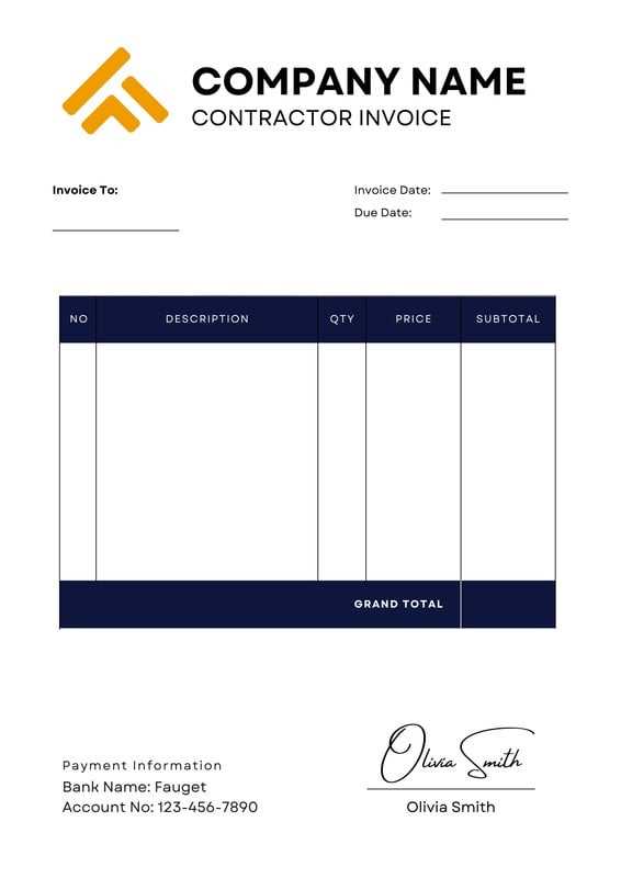 printable format massage invoice template