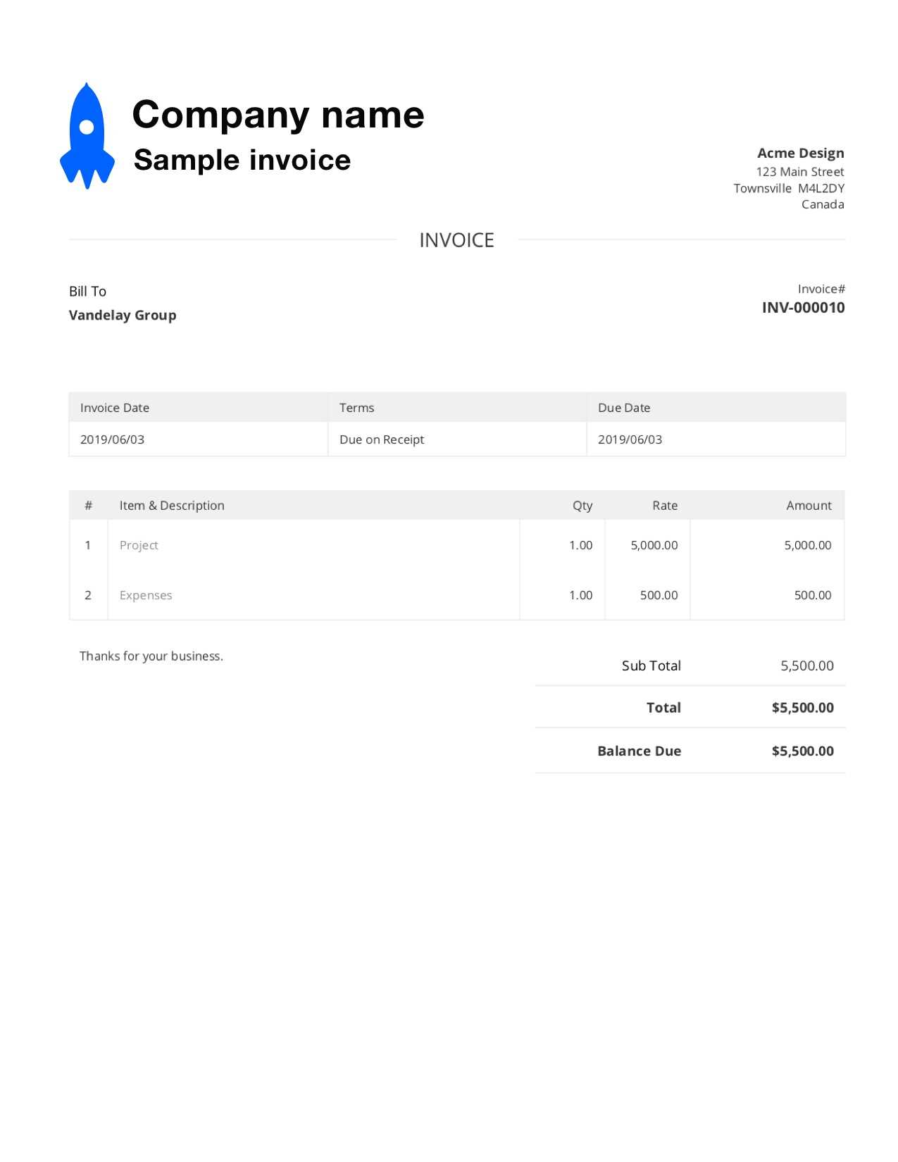 zoho invoice template