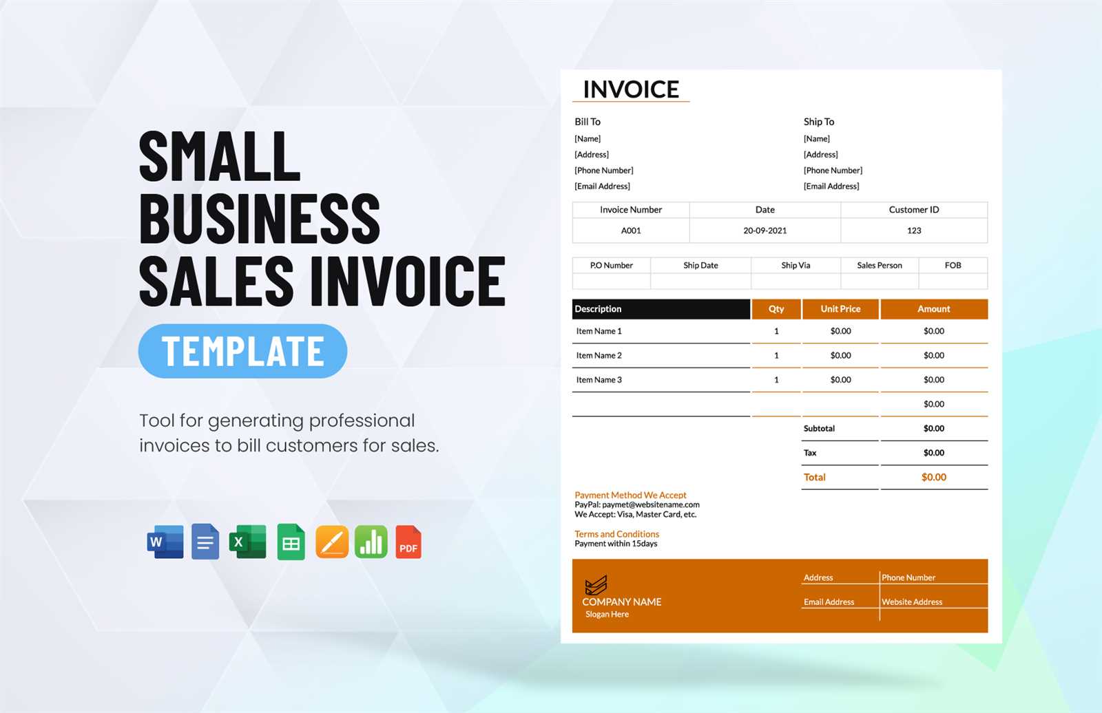 small business invoice template excel