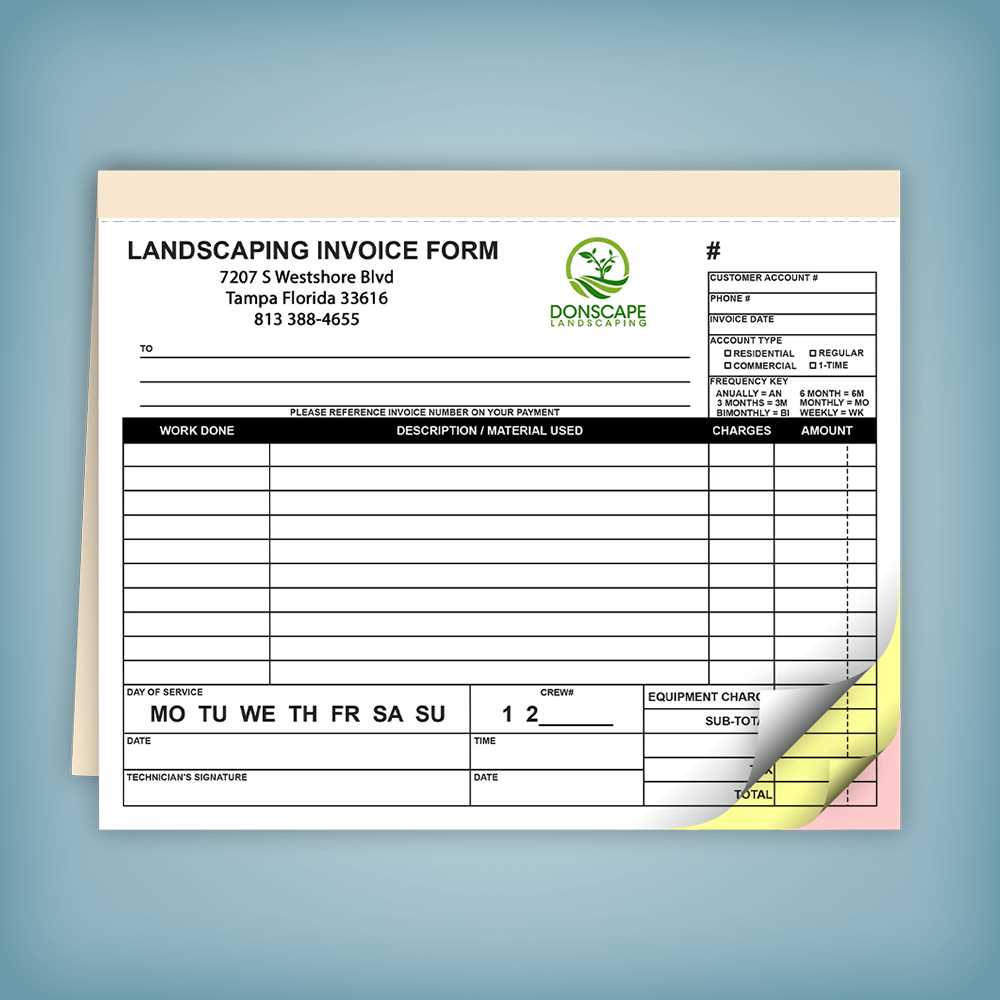 free lawn care invoice template