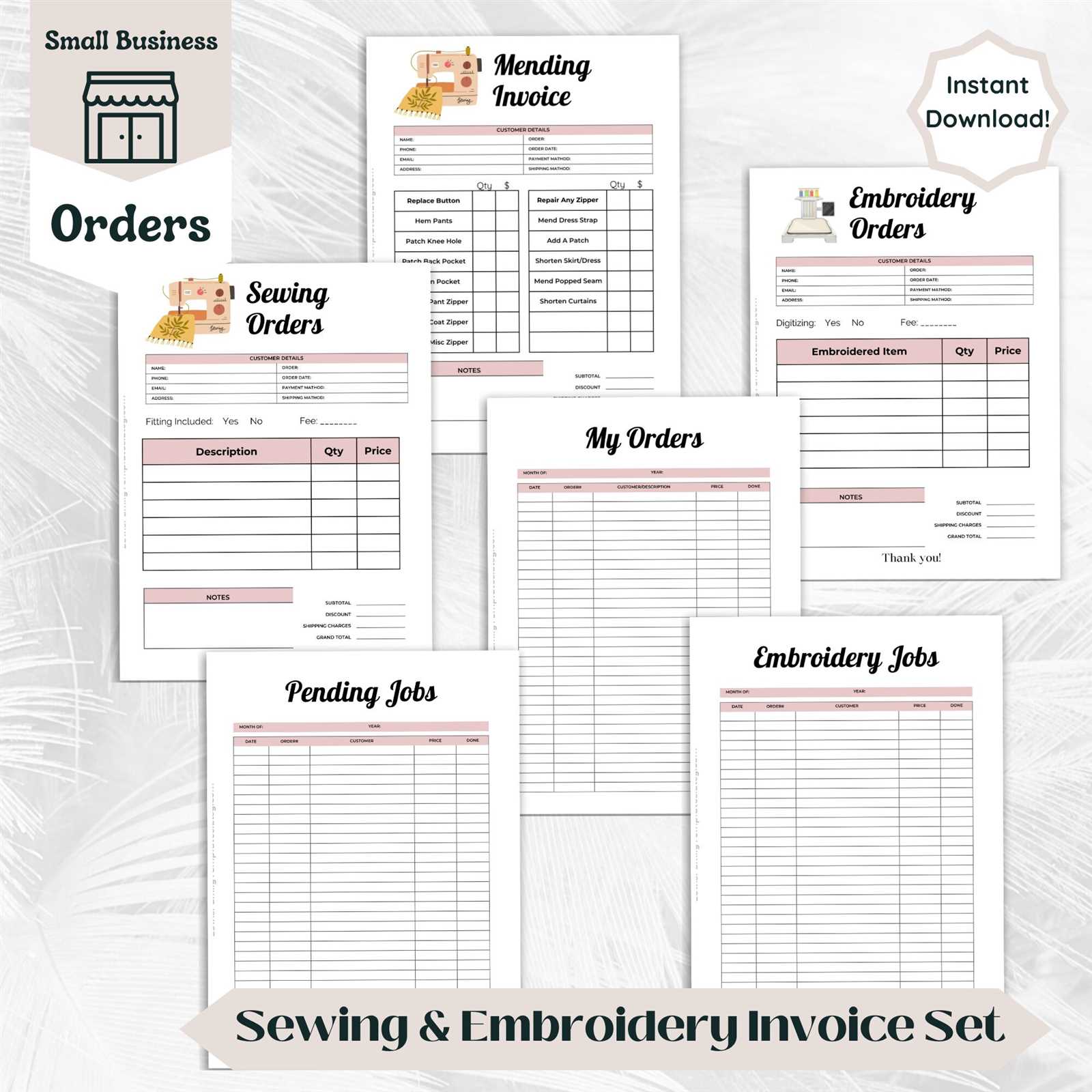 seamstress invoice template