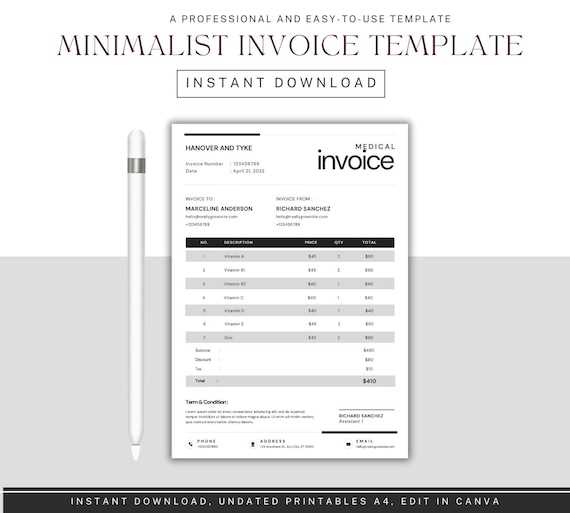 health care invoice template