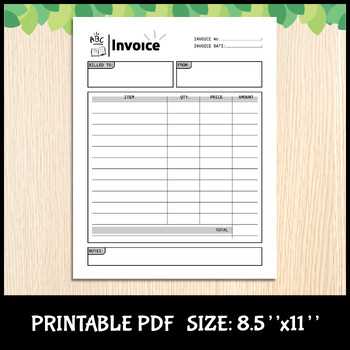 daycare invoice template word