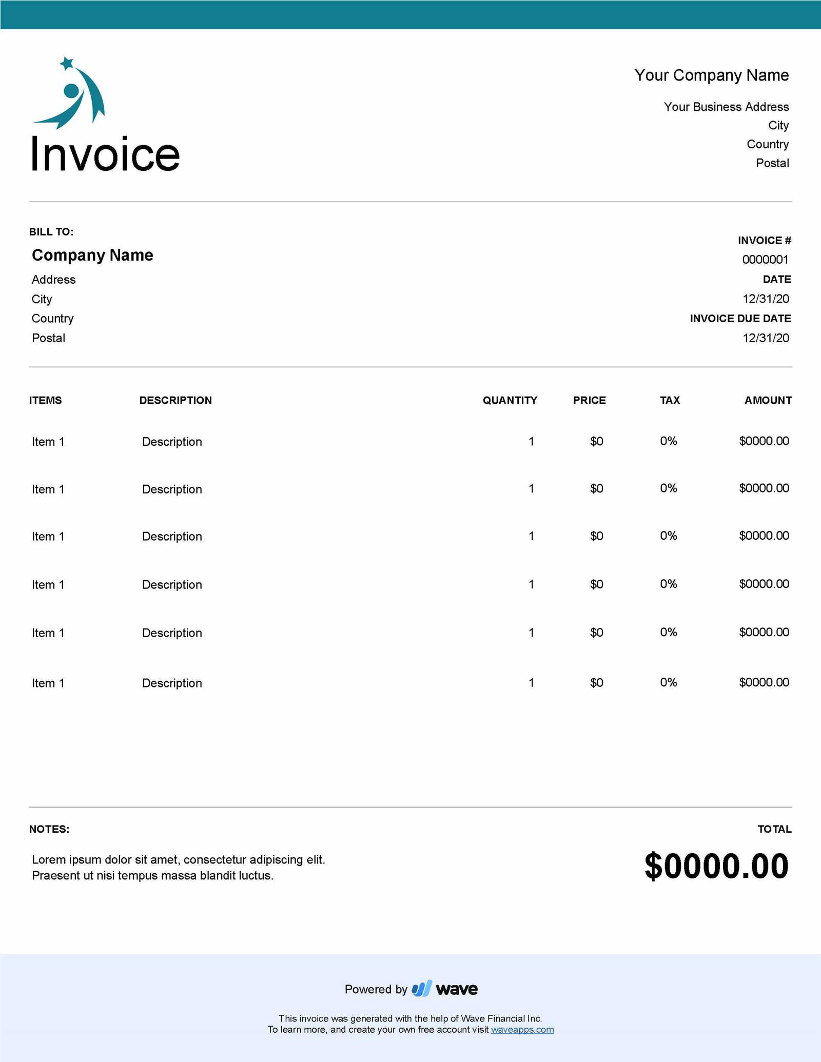 creative invoice template free
