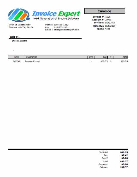 medical expert witness invoice template