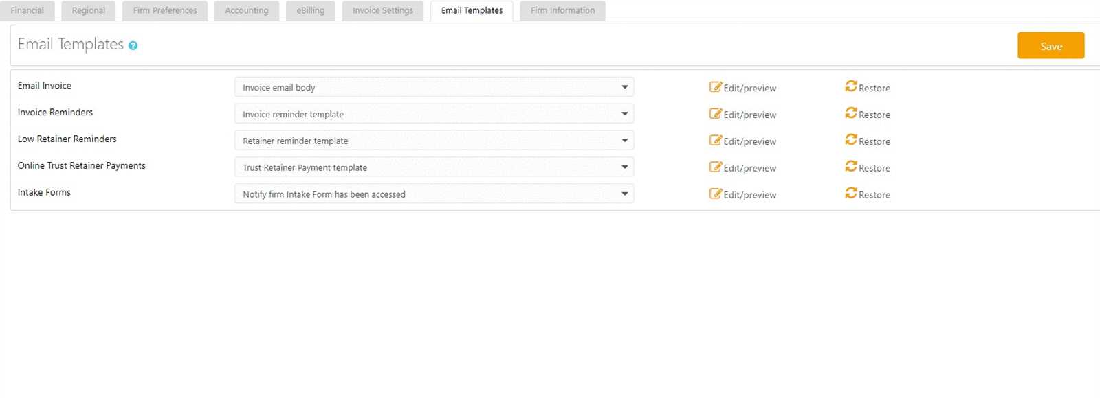 invoice email body template