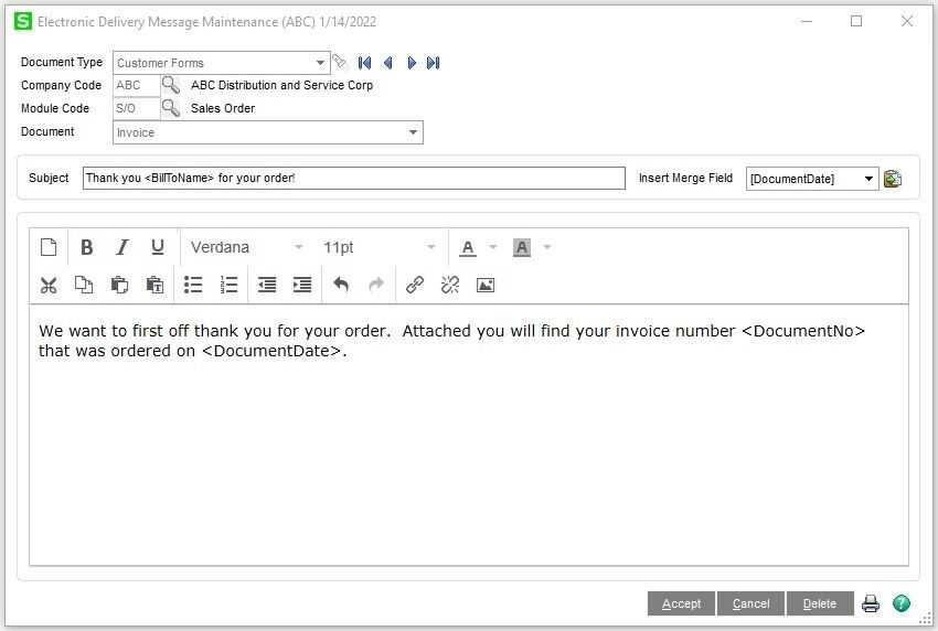 how to edit invoice template in sage 100