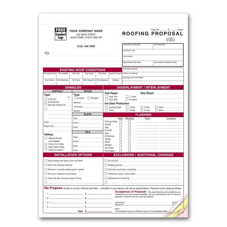 free roofing invoice template