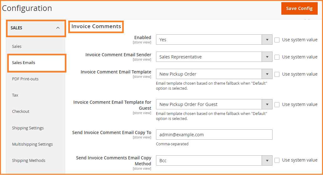 magento invoice email template